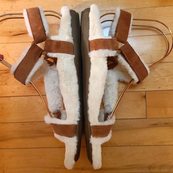 Vionic Viva Sandals Faux Fur Sandals in Toffee - Picture 5 of 8